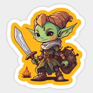 dnd cute goblin Sticker